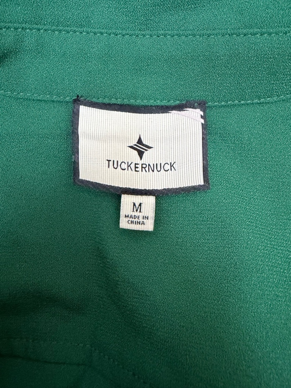 Tuckernuck Callahan Shirt Dress Collared Button Front Emerald Green Size Medium - Picture 6 of 9